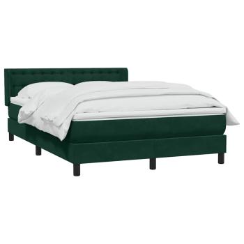 Boxspringbett mit Matratze Dunkelgrün 160x220 cm Samt