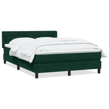 Boxspringbett mit Matratze Dunkelgrün 160x220 cm Samt