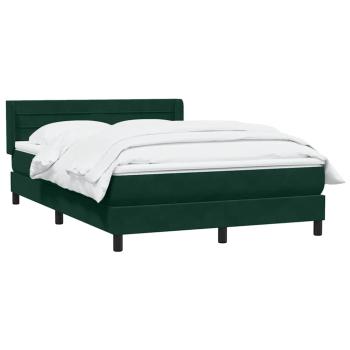 Boxspringbett mit Matratze Dunkelgrün 160x220 cm Samt