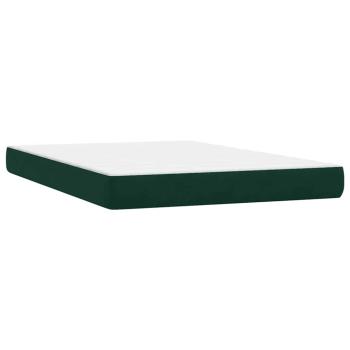 Boxspringbett mit Matratze Dunkelgrün 160x220 cm Samt