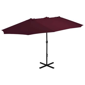 ARDEBO.de - Sonnenschirm mit Aluminium-Mast 460x270 cm Bordeauxrot