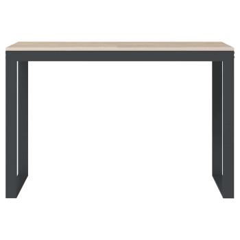 Computertisch Schwarz und Eiche-Optik 110x60x73cm Holzwerkstoff