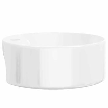 Waschbecken Weiß 40x14,5 cm Keramik Rund