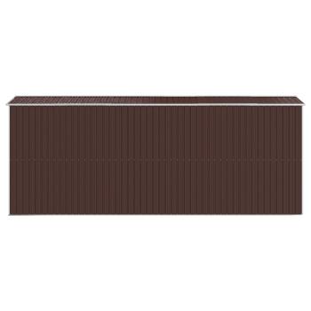 Geräteschuppen Dunkelbraun 192x523x223 cm Verzinkter Stahl