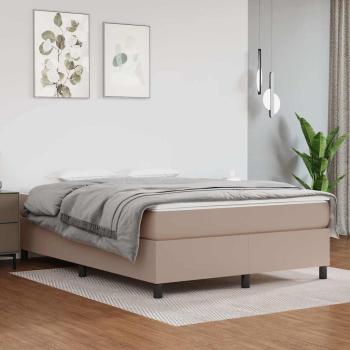 ARDEBO.de - Boxspringbett Matratze Cappuccino-Braun 140x200cm Kunstleder