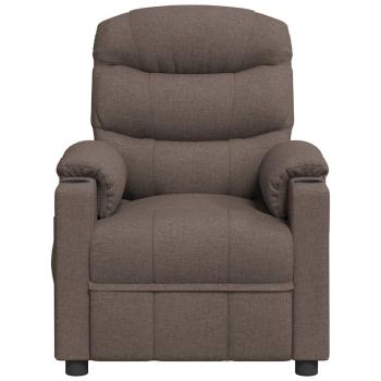 Massagesessel Elektrisch Taupe Stoff