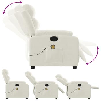 Massagesessel Creme Samt