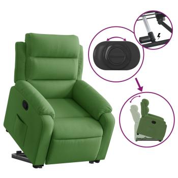 Relaxsessel mit Aufstehhilfe Hellgrün Samt