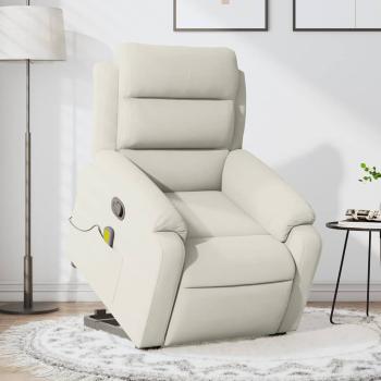 ARDEBO.de - Massagesessel mit Aufstehhilfe Creme Samt