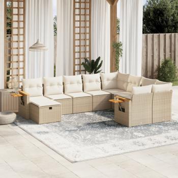 ARDEBO.de - Patio Sofa Set 9-Sitzer Beige and Cream