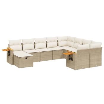 Patio Sofa Set 9-Sitzer Beige and Cream