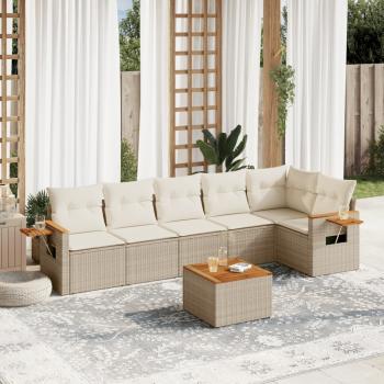 ARDEBO.de - Patio Sofa Set 6-Sitzer Beige and Cream