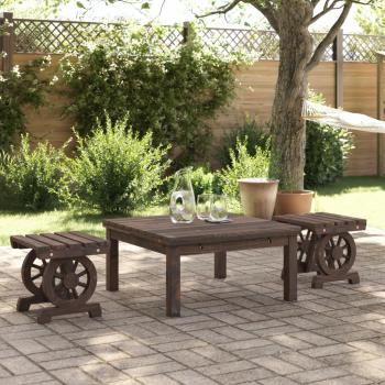 ARDEBO.de - Garten-Fu?hocker 2 Stk. Massivholz Tanne