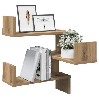 ARDEBO.de - Wand-Eckregal Artisan-Eiche 40x40x49,5 cm Holzwerkstoff