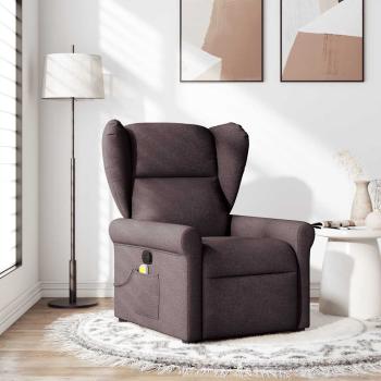 ARDEBO.de - Massagesessel Dunkelbraun Stoff