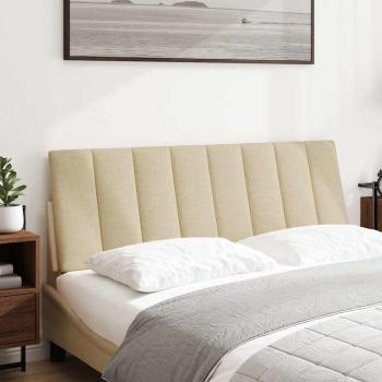 ARDEBO.de - Kopfteil-Kissen "Hanko" Creme 140 cm Stoff