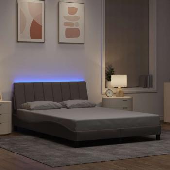 Bettgestell ohne Matratze "Hanko" Taupe 140x200 cm Stoff