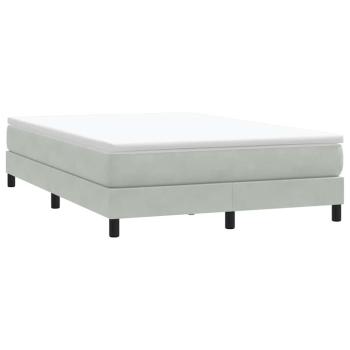 Boxspringbett ohne Matratze Hellgrau 160x220 cm Samt