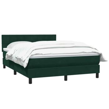 Boxspringbett mit Matratze Dunkelgrün 160x220 cm Samt