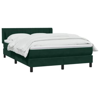 Boxspringbett mit Matratze Dunkelgrün 160x220 cm Samt