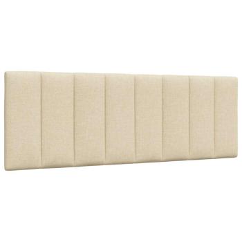 Bett mit Matratze "Hanko" Creme 140x200 cm Stoff