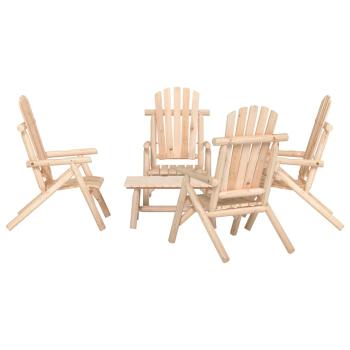 ARDEBO.de - 5-tlg. Garten-Lounge-Set Massivholz Fichte
