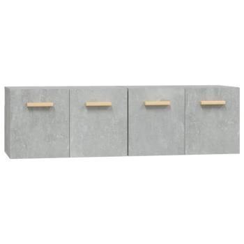 Wandschränke 2 Stk. Betongrau 60x36,5x35 cm Holzwerkstoff