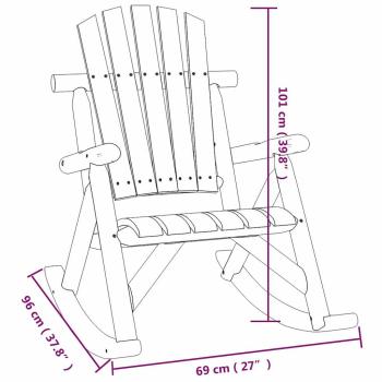Garten-Schaukelstuhl 69x96x101 cm Massivholz Fichte