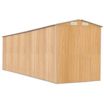 Geräteschuppen Hellbraun 192x689x223 cm Verzinkter Stahl