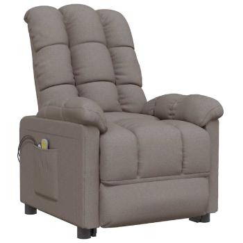Massagesessel Elektrisch Taupe Stoff