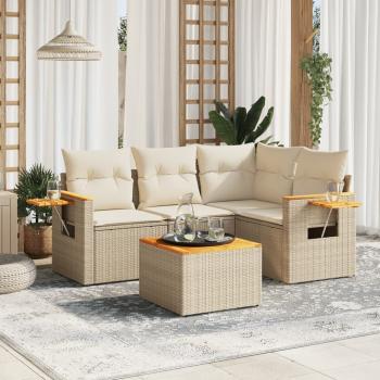 ARDEBO.de - Patio Sofa Set 5-Sitzer Beige and Cream