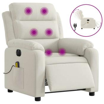 Massagesessel Elektrisch Creme Samt