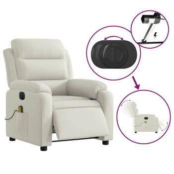 Massagesessel Elektrisch Creme Samt