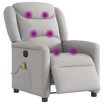 Massagesessel Elektrisch Wolkengrau Stoff