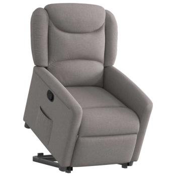Relaxsessel mit Aufstehhilfe Taupe Stoff