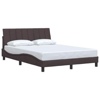 Bettgestell ohne Matratze "Hanko" Dunkelbraun 140x190 cm Stoff