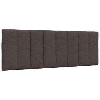 Bett mit Matratze "Hanko" Dunkelbraun 140x190 cm Stoff