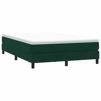 Boxspringbett ohne Matratze Dunkelgrün 160x220 cm Samt
