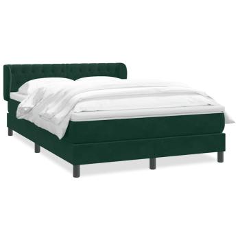 Boxspringbett mit Matratze Dunkelgrün 160x220 cm Samt