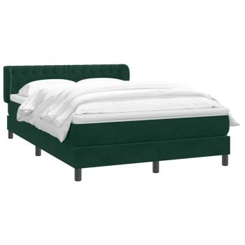 Boxspringbett mit Matratze Dunkelgrün 160x220 cm Samt