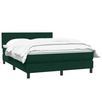 Boxspringbett mit Matratze Dunkelgrün 160x220 cm Samt