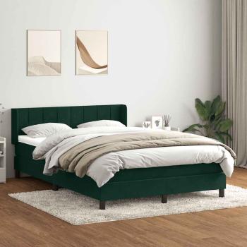 ARDEBO.de - Boxspringbett mit Matratze Dunkelgrün 160x220 cm Samt