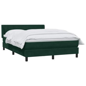 Boxspringbett mit Matratze Dunkelgrün 160x220 cm Samt