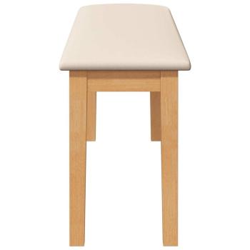 Bank 110 cm Massivholz Gummibaum