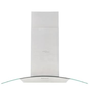 Insel-Dunstabzugshaube 90 cm Edelstahl 756 m³/h LED