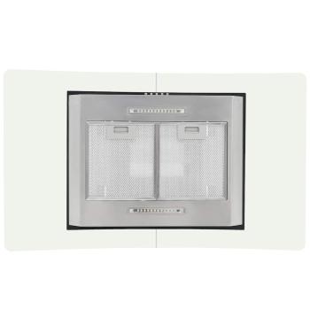 Insel-Dunstabzugshaube 90 cm Edelstahl 756 m³/h LED