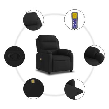 Massage-Relaxsessel, schwarzer Stoff