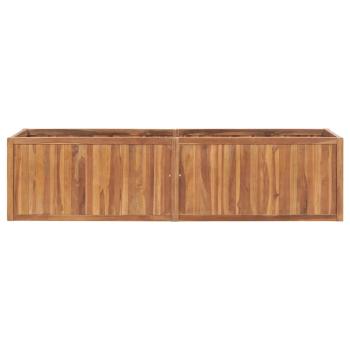 Garten-Hochbeet 200 x 50 x 50 cm Massivholz Teak