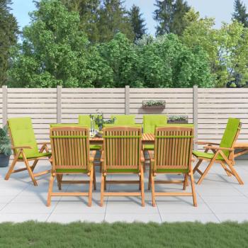 ARDEBO.de - Klappst?hle Verstellbar mit Auflagen 8 Stk. Massivholz Teak