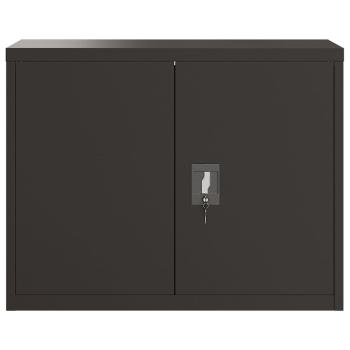 Aktenschrank Schwarz 90x40x70 cm Stahl